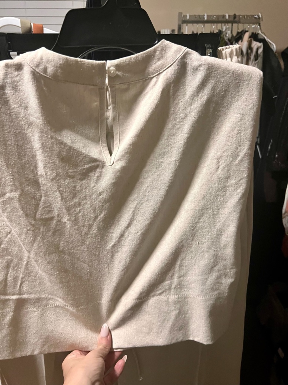 Commense Women's Linen Cream Two-Piece Set - Picture 9 of 12